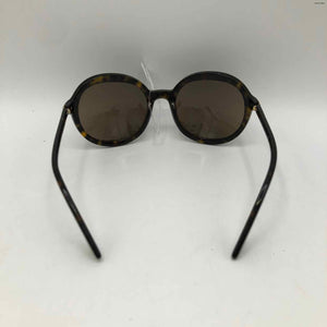 PRADA Brown Tan Tortoise Round 5.5" 2" Sunglasses w/case