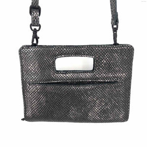 HAMMITT Black Reptile Pattern Pre Loved Metallic Crossbody Purse