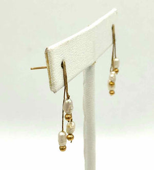 14K Gold Seed Pearls 14k-Earring