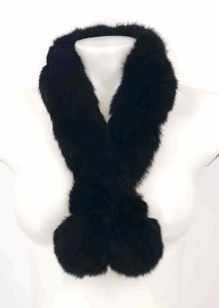 Black Fur Scarf