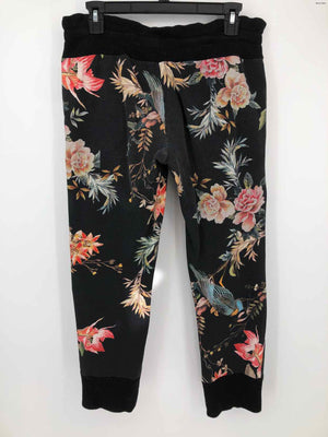 JOHNNY WAS Black Pink Multi Floral Jogger Pants