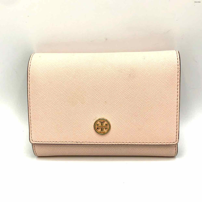 TORY BURCH Peach Gold Tri fold Wallet