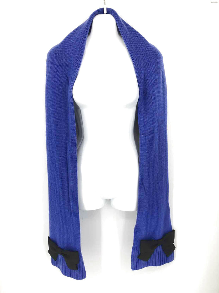 KATE SPADE Royal Blue Blend bow Black Scarf