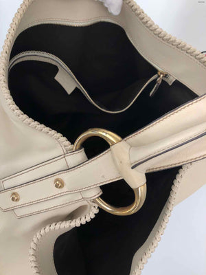 GUCCI Cream Leather Pre Loved AS IS Shoulder Bag Purse