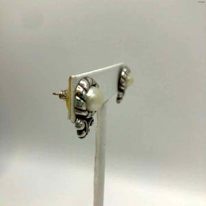 BRIGHTON Silvertone "Pearl" Studs Earrings