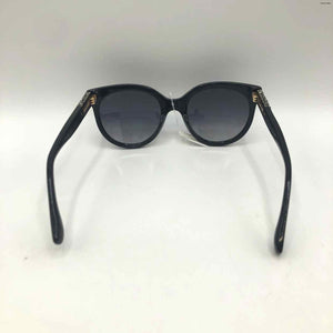 LANVIN Black Gray Pre Loved Crystal Sunglasses w/case