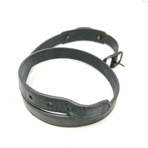 BALENCIAGA Gray Leather Wrap Bracelet