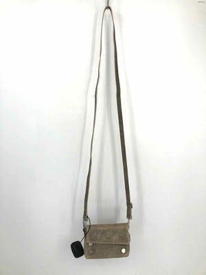 HAMMITT Beige Silver Leather Pre Loved Mini Crossbody Purse