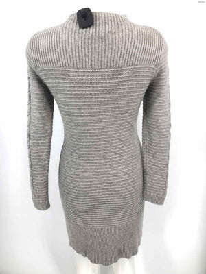 PAUL COSTELLOE Gray Wool Blend Textured Mock Neck Size SMALL (S) Dress