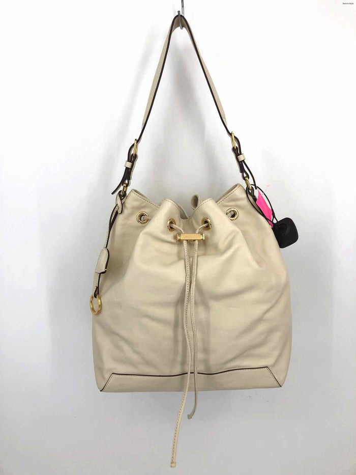 REISS Beige Gold Leather Handbag Purse