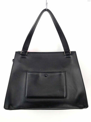 CELINE Black Lt Gray Leather pony hair Pre Loved Satchel Purse