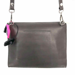 HAMMITT Gray Silver Leather Crossbody Purse