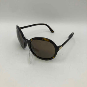 PRADA Brown Tan Tortoise Round 5.5" 2" Sunglasses w/case