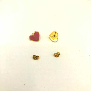 KATE SPADE Pink Goldtone Pre Loved Heart Studs Earrings