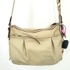 MZ WALLACE Khaki Gold Nylon Pre Loved Crossbody Purse