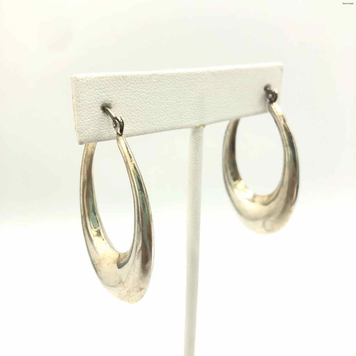 Sterling Silver Oval ss Hoops