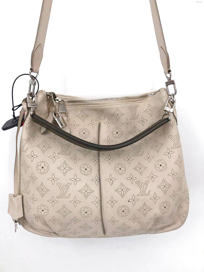 LOUIS VUITTON Ivory Leather Pre Loved Monogram Crossbody Purse